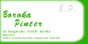 boroka pinter business card